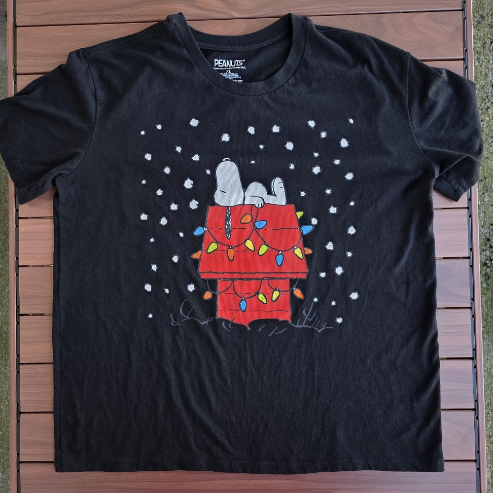 Peanuts Christmas Tee with Snoopy Design